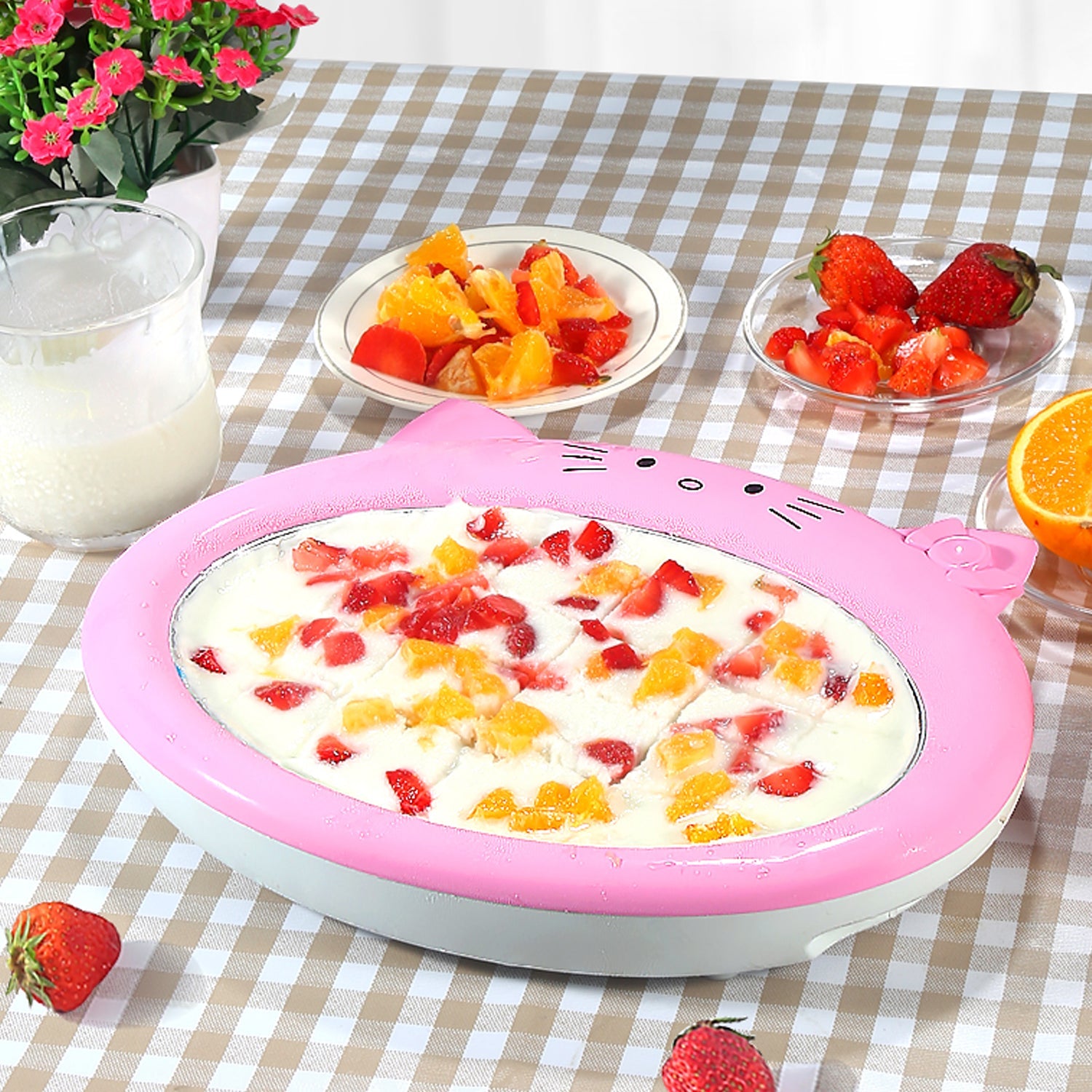 2835 Ice-Frying Machine, Mini Ice Machine for Summer with Cartoon design Home Fried Ice Cream Machine DeoDap 2835 Ice-Frying Machine, Mini Ice Machine for Summer with Cartoon design Home Fried Ice Cream Machine DeoDap